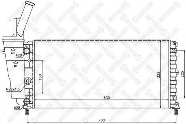 STELLOX 1025763SX Радиатор, охлаждение двигателя