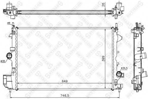 STELLOX 1025769SX Радиатор, охлаждение двигателя