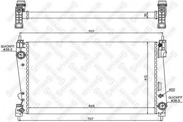 STELLOX 1025770SX Радиатор, охлаждение двигателя