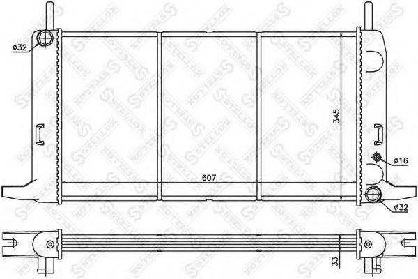 STELLOX 1025813SX Радиатор, охлаждение двигателя