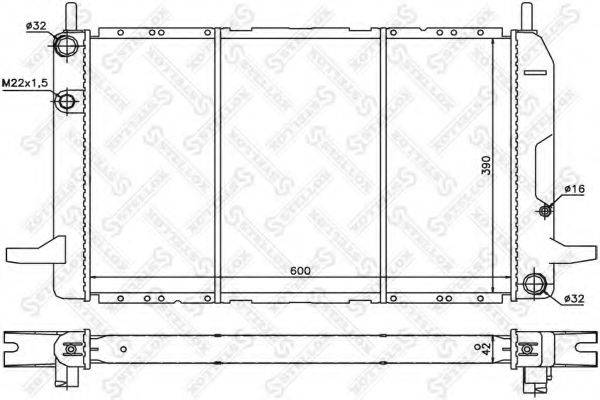 STELLOX 1025816SX Радиатор, охлаждение двигателя