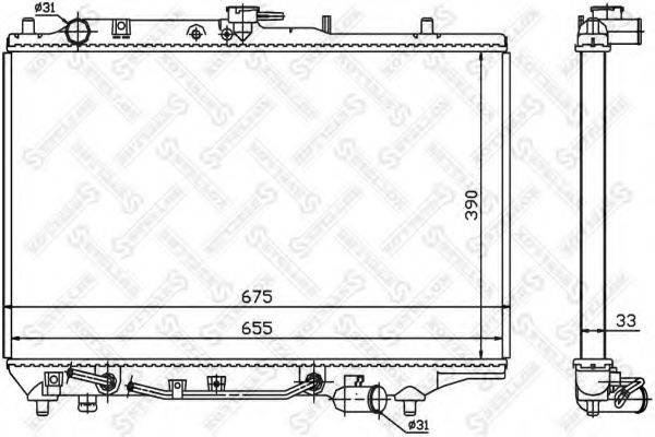 STELLOX 1025832SX Радиатор, охлаждение двигателя