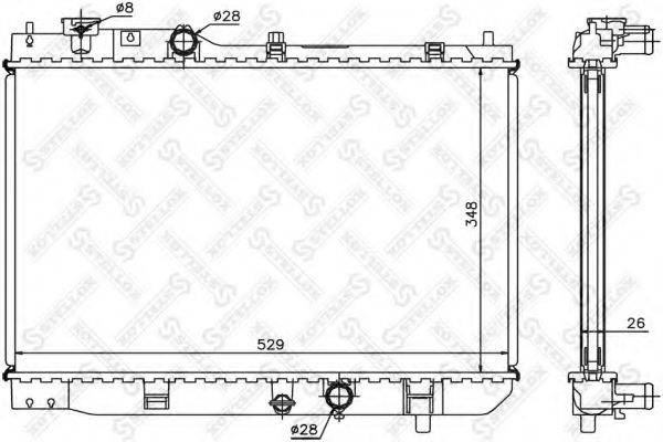 STELLOX 1025840SX Радиатор, охлаждение двигателя