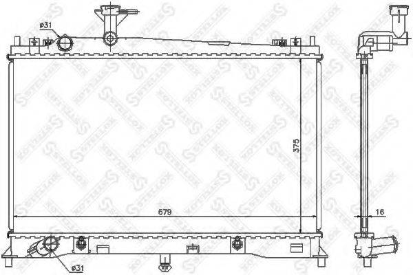 STELLOX 1025851SX Радиатор, охлаждение двигателя