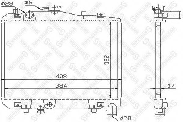 STELLOX 1025862SX Радиатор, охлаждение двигателя