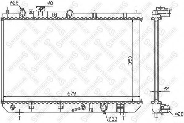 STELLOX 1025863SX Радиатор, охлаждение двигателя