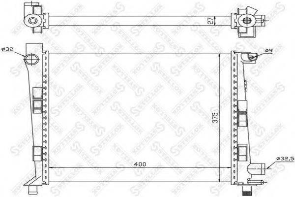 STELLOX 1025869SX Радиатор, охлаждение двигателя