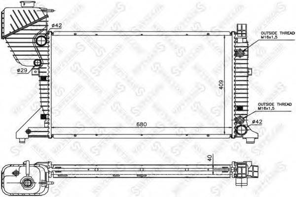 STELLOX 1025880SX Радиатор, охлаждение двигателя