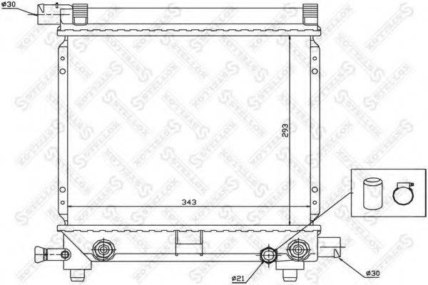 STELLOX 1025892SX Радиатор, охлаждение двигателя