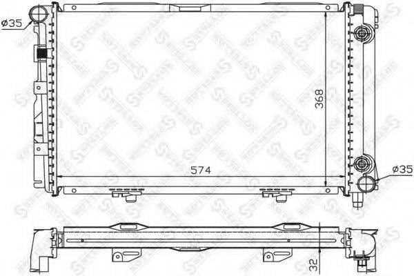 STELLOX 1025897SX Радиатор, охлаждение двигателя