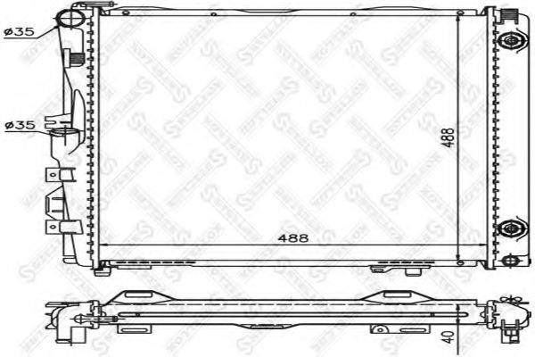 STELLOX 1025899SX Радиатор, охлаждение двигателя