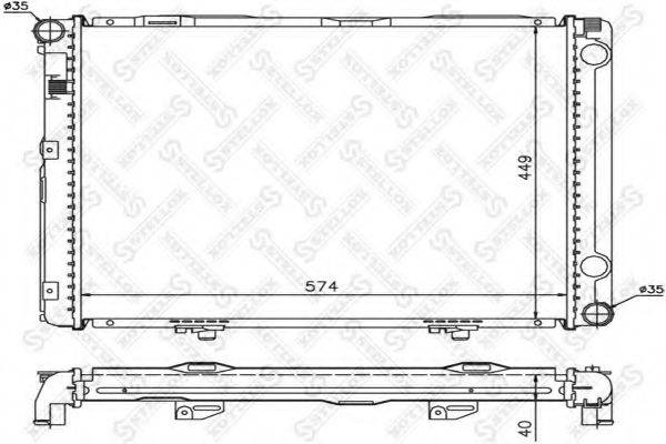 STELLOX 1025912SX Радиатор, охлаждение двигателя