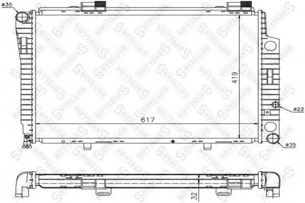 STELLOX 1025917SX Радиатор, охлаждение двигателя