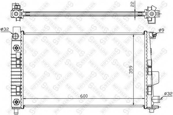 STELLOX 1025932SX Радиатор, охлаждение двигателя