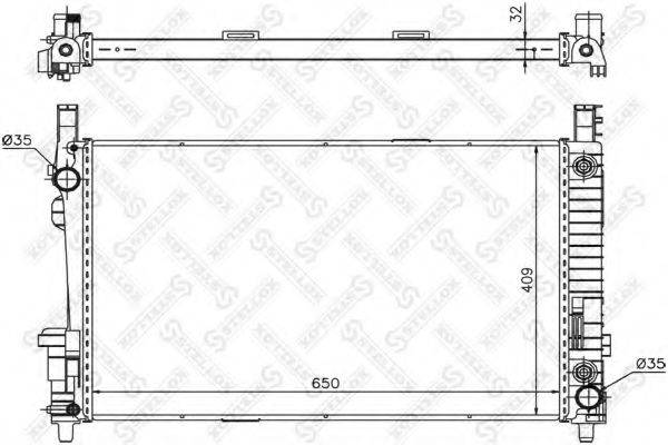 STELLOX 1025936SX Радиатор, охлаждение двигателя