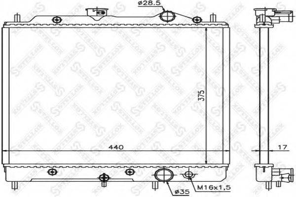 STELLOX 1025941SX Радиатор, охлаждение двигателя