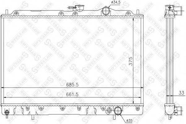 STELLOX 1025943SX Радиатор, охлаждение двигателя