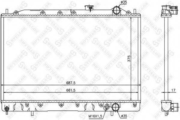 STELLOX 1025947SX Радиатор, охлаждение двигателя