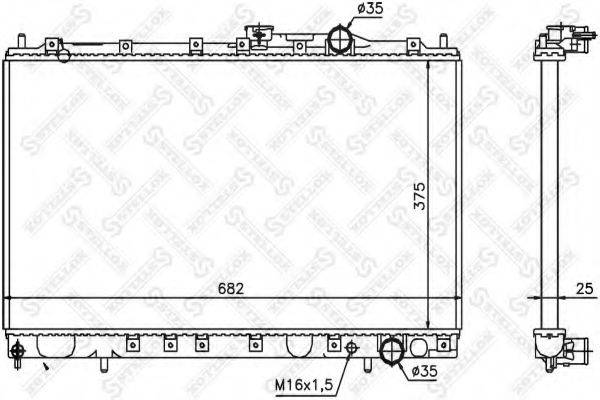 STELLOX 1025952SX Радиатор, охлаждение двигателя