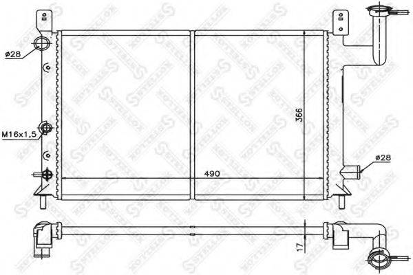 STELLOX 1025981SX Радиатор, охлаждение двигателя