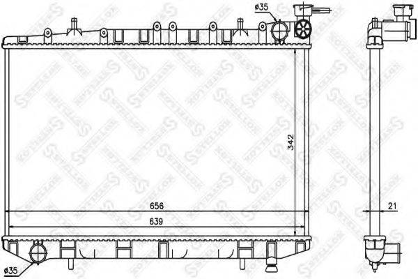 STELLOX 1025989SX Радиатор, охлаждение двигателя