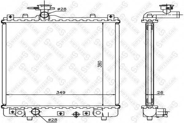 STELLOX 1025997SX Радиатор, охлаждение двигателя