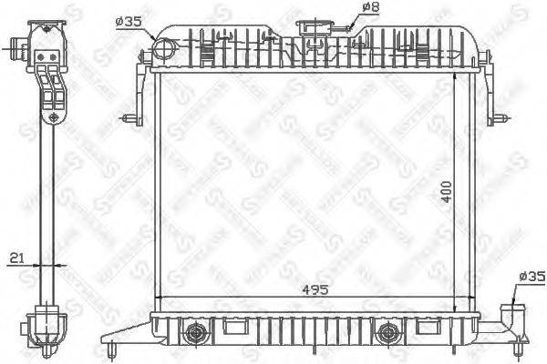 STELLOX 1026005SX Радиатор, охлаждение двигателя