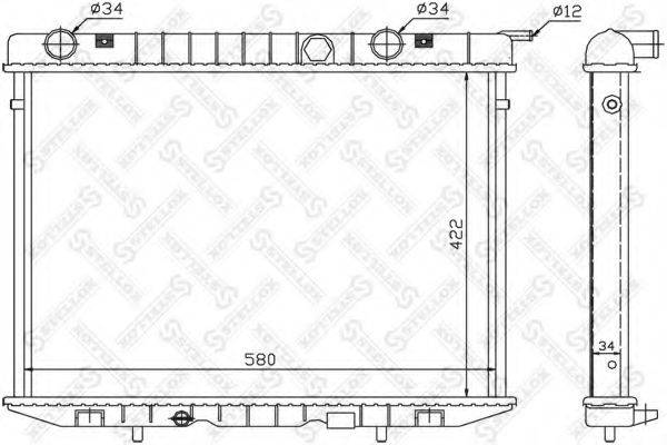 STELLOX 1026008SX Радиатор, охлаждение двигателя