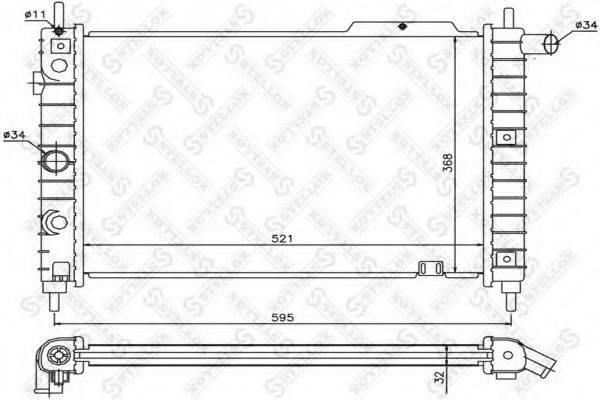STELLOX 1026010SX Радиатор, охлаждение двигателя