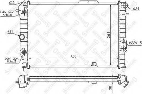 STELLOX 1026012SX Радиатор, охлаждение двигателя