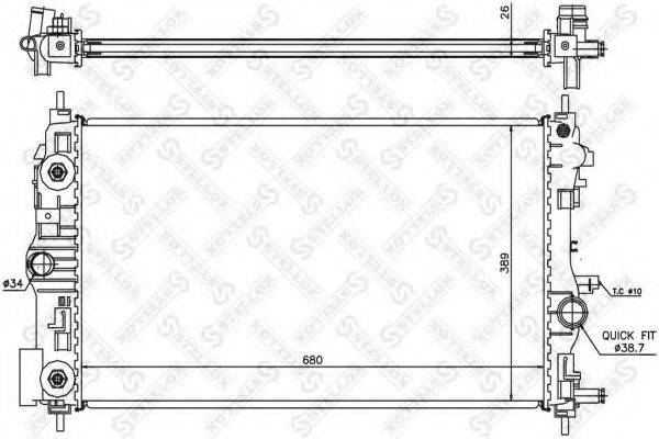 STELLOX 1026029SX Радиатор, охлаждение двигателя