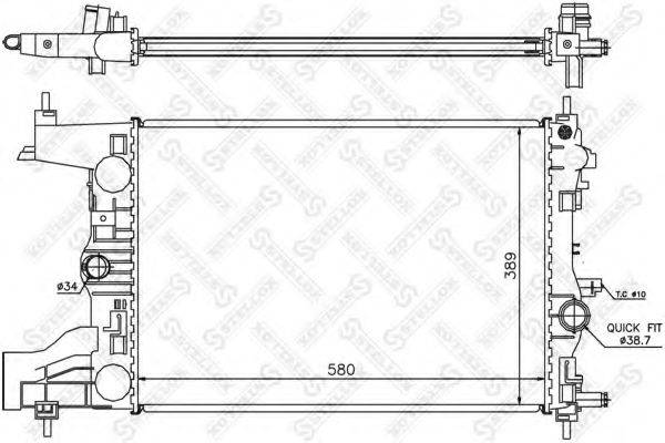 STELLOX 1026030SX Радиатор, охлаждение двигателя