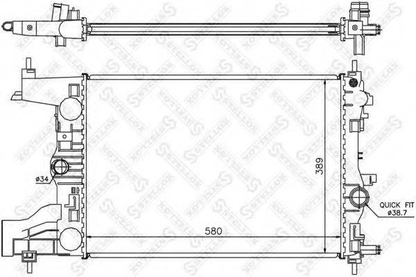 STELLOX 1026031SX Радиатор, охлаждение двигателя