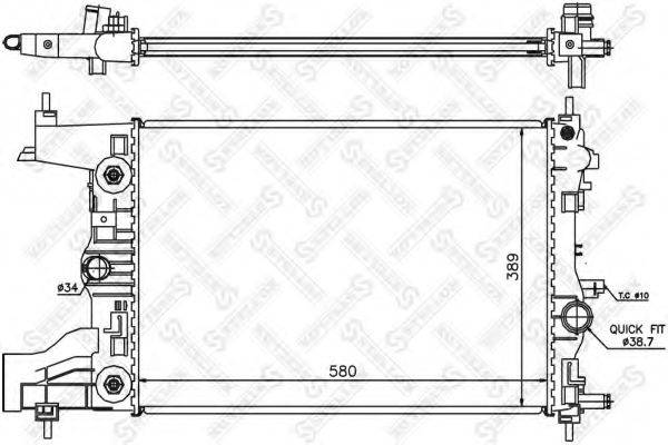 STELLOX 1026033SX Радиатор, охлаждение двигателя