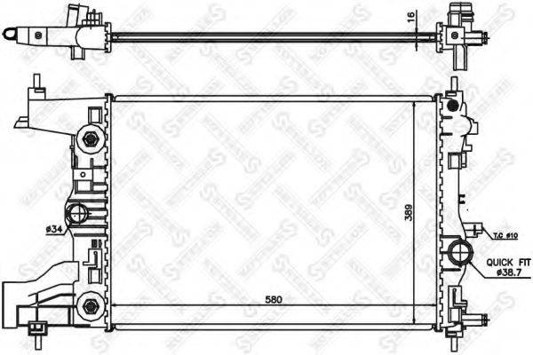STELLOX 1026034SX Радиатор, охлаждение двигателя
