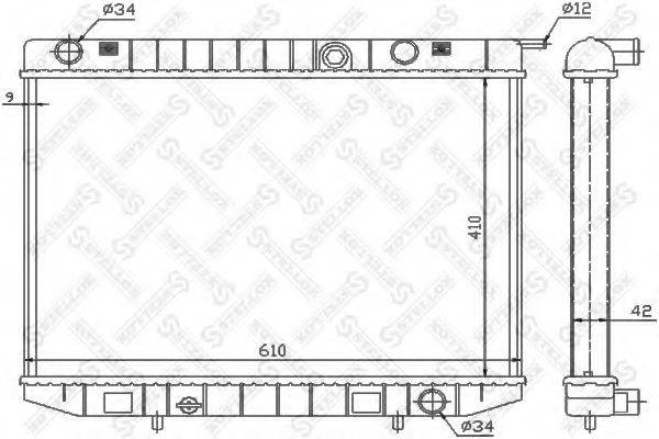 STELLOX 1026078SX Радиатор, охлаждение двигателя