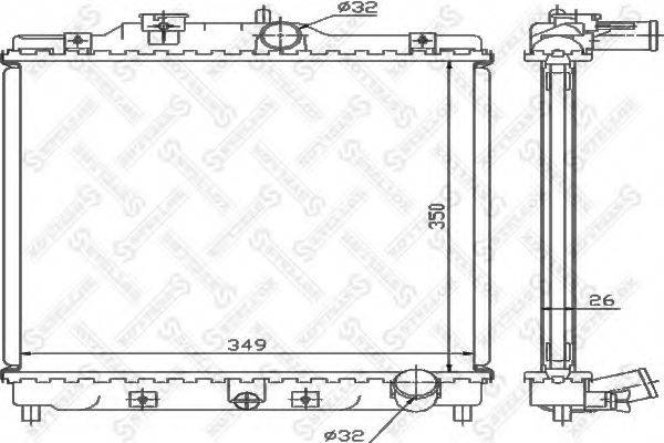 STELLOX 1026081SX Радиатор, охлаждение двигателя