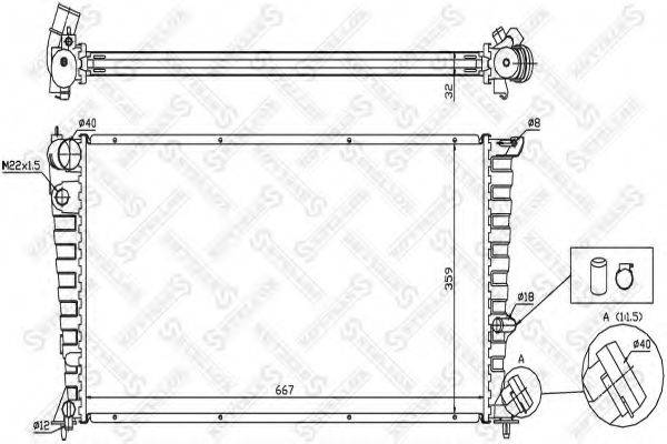 STELLOX 1026094SX Радиатор, охлаждение двигателя