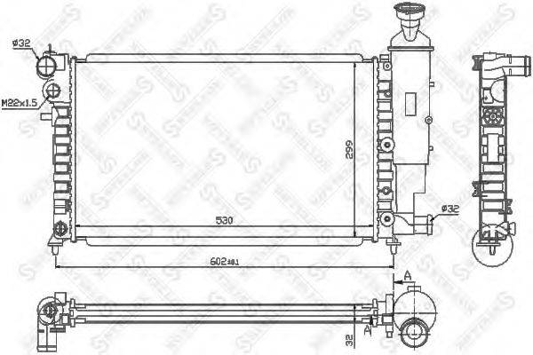 STELLOX 1026097SX Радиатор, охлаждение двигателя