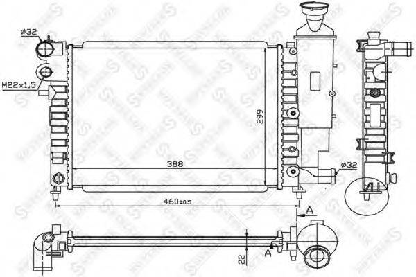 STELLOX 1026098SX Радиатор, охлаждение двигателя