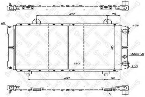 STELLOX 1026106SX Радиатор, охлаждение двигателя