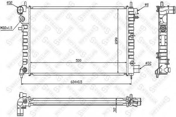 STELLOX 1026111SX Радиатор, охлаждение двигателя