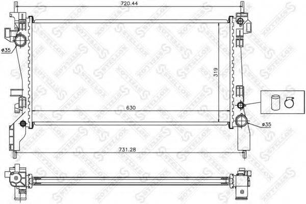 STELLOX 1026116SX Радиатор, охлаждение двигателя