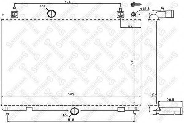 STELLOX 1026120SX Радиатор, охлаждение двигателя