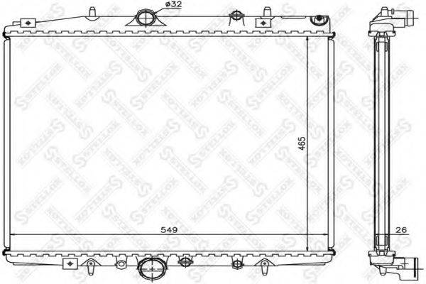 STELLOX 1026132SX Радиатор, охлаждение двигателя