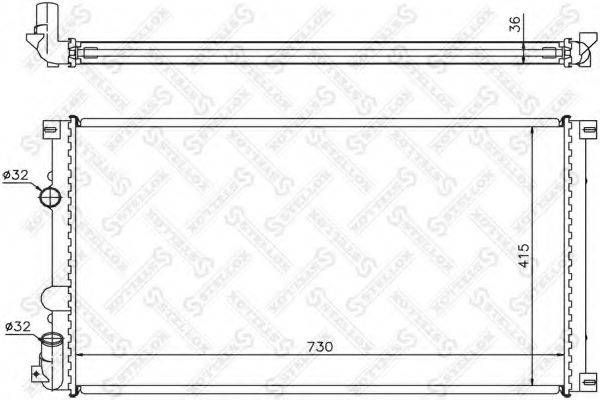 STELLOX 1026169SX Радиатор, охлаждение двигателя