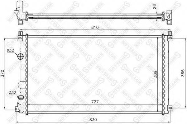 STELLOX 1026182SX Радиатор, охлаждение двигателя