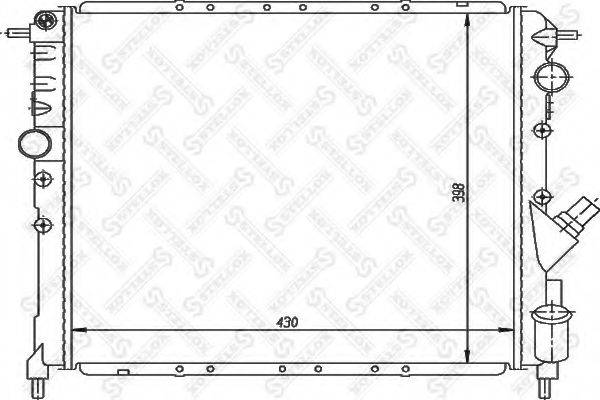 STELLOX 1026195SX Радиатор, охлаждение двигателя