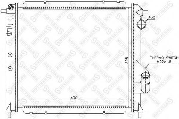 STELLOX 1026201SX Радиатор, охлаждение двигателя