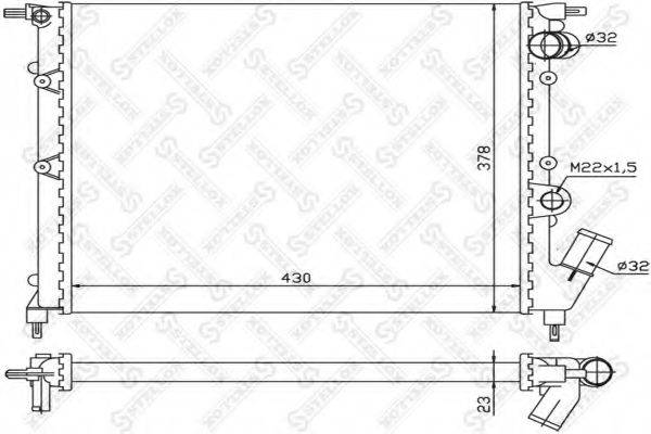 STELLOX 1026202SX Радиатор, охлаждение двигателя